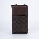 A stylish and elongated leather wallet - brown