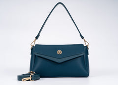 Small Leather Crossbody Bag - Gray