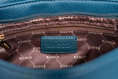 Small Leather Crossbody Bag - Gray