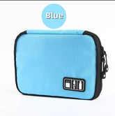 Small Waterproof Cables Organizer Bag - Cyan