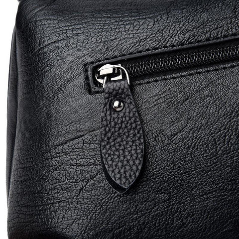 Meduim Casual Leather Handbag - Camel Brown