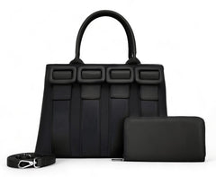 set of Medium Handbag with Wallet - Black