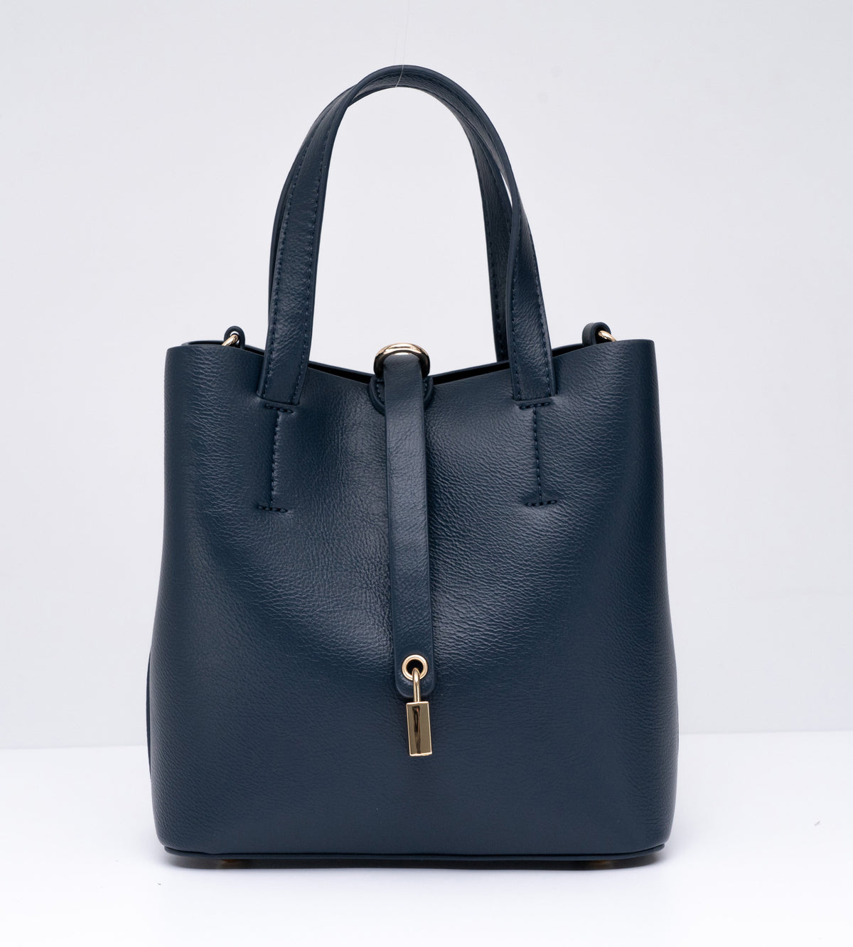 Large Leather Tote Bag - Blue