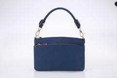 Medium Leather Handbag - Blue