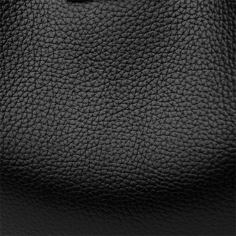 Classic Crossbody Leather Bag - Black