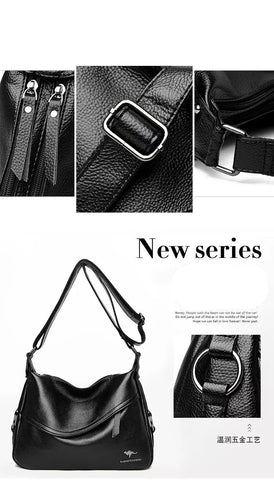 Crossbody bag for women, Flexible leather