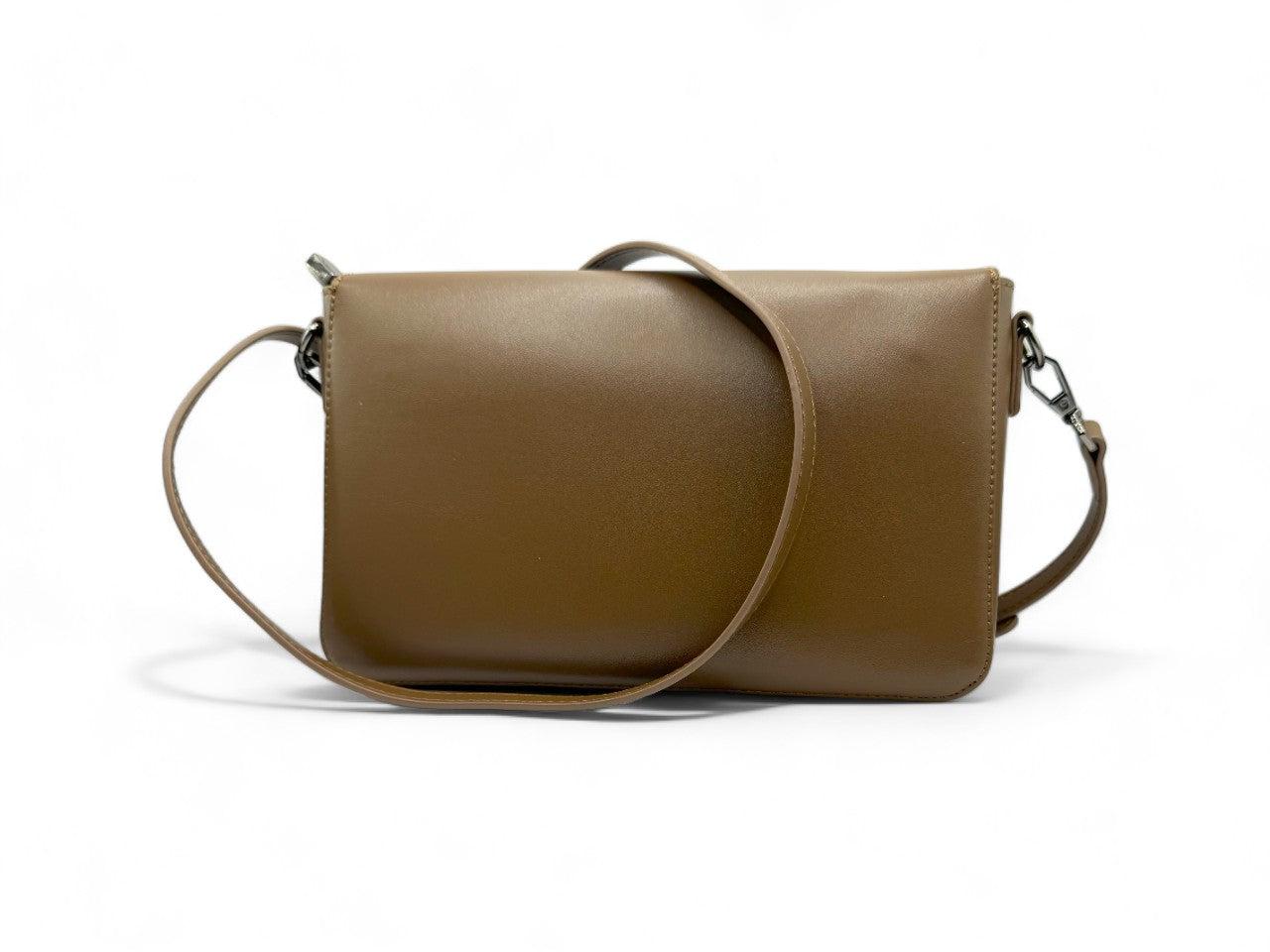 Medium Leather Crossbody Bag - Brown