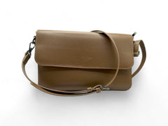 Medium Leather Crossbody Bag - Brown