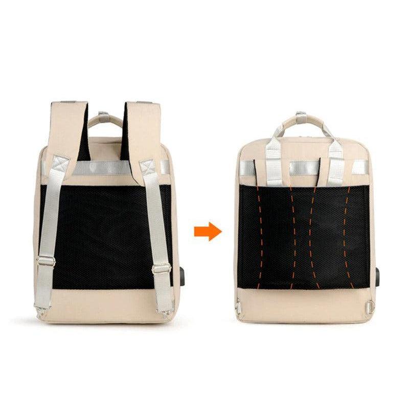 Laptop Waterproof Fabric Backpack - pink