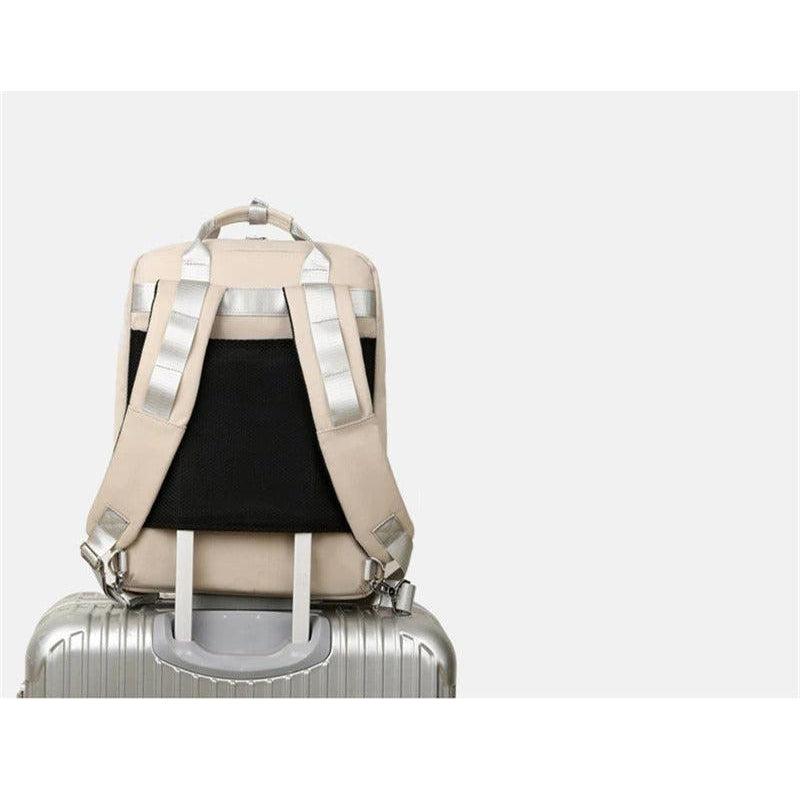 Laptop Waterproof Fabric Backpack - pink