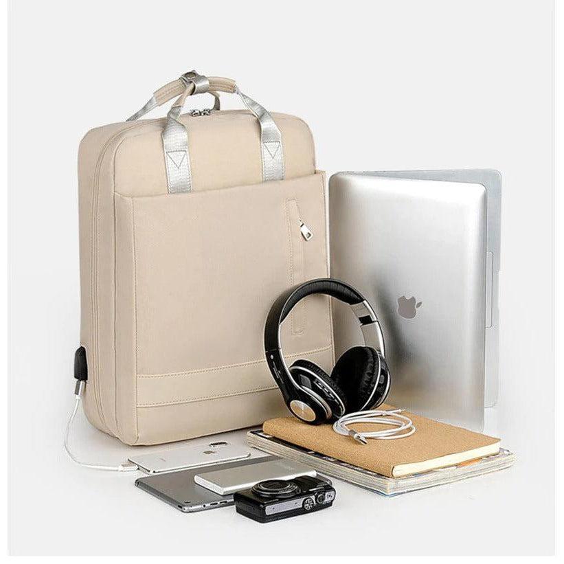 Laptop Waterproof Fabric Backpack - pink