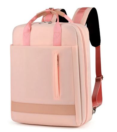 Laptop Waterproof Fabric Backpack - pink