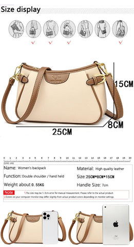 Large Casual Crossbody Purse - Camel Brown
