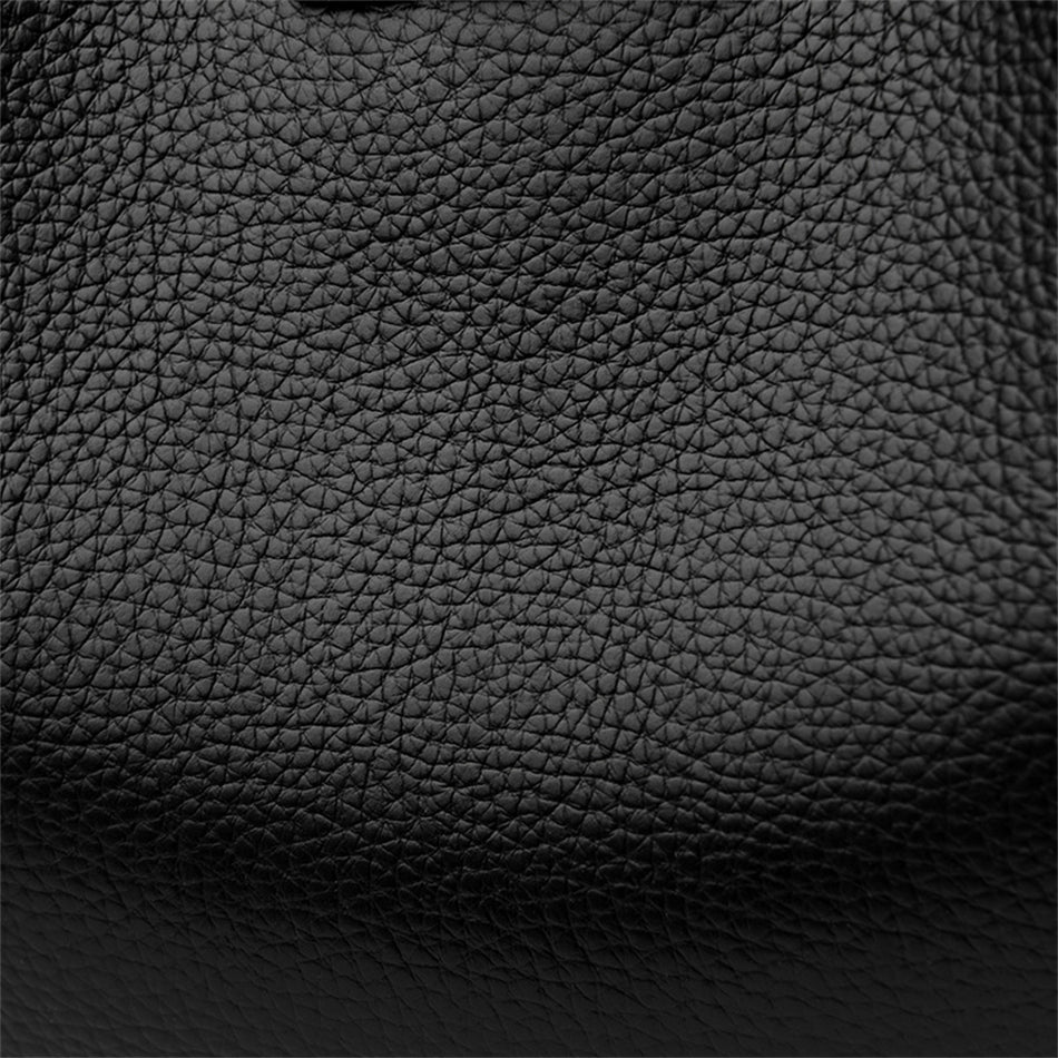 Large Classic Crossbody Leather Bag - Light Grey