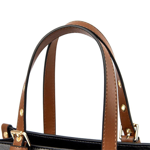 Large Classical Leather Handbag - Olive Green