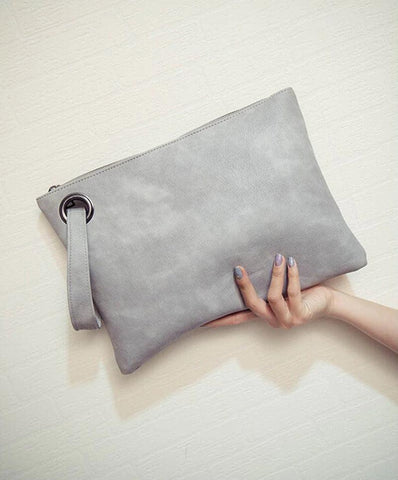 Large Envelope Clutch - Grey