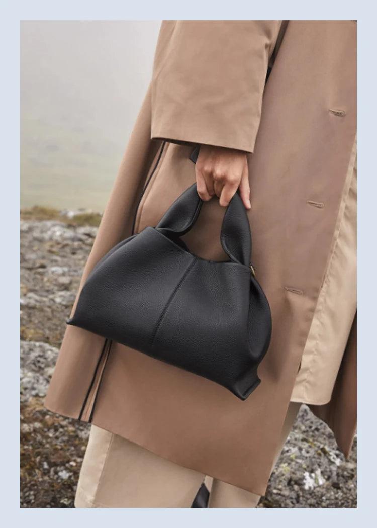 Large Leather Handbag - Black