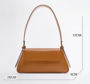 Large Leather Handbag - Camel Brown