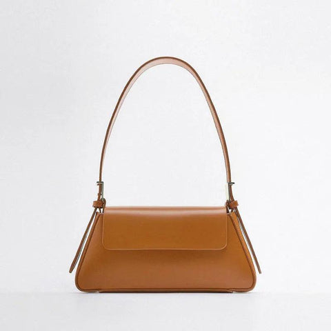 Large Leather Handbag - Camel Brown