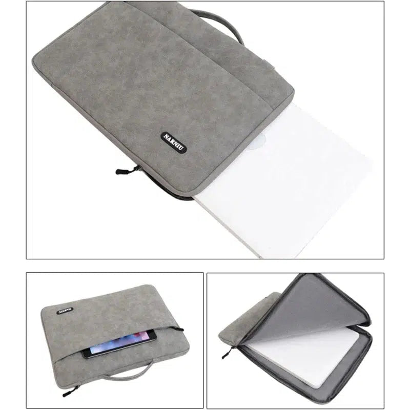 Large PU Laptop Case - Grey