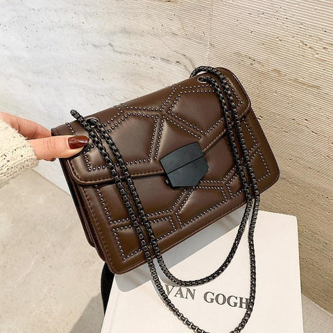Luxury leather crossbody bag for women