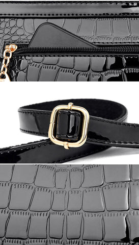 Medium Casual Leather Purse - Black