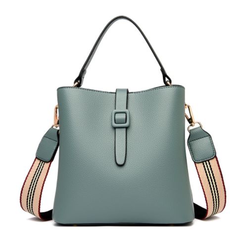 Medium Casual Leather Tote Bag - Mint Green