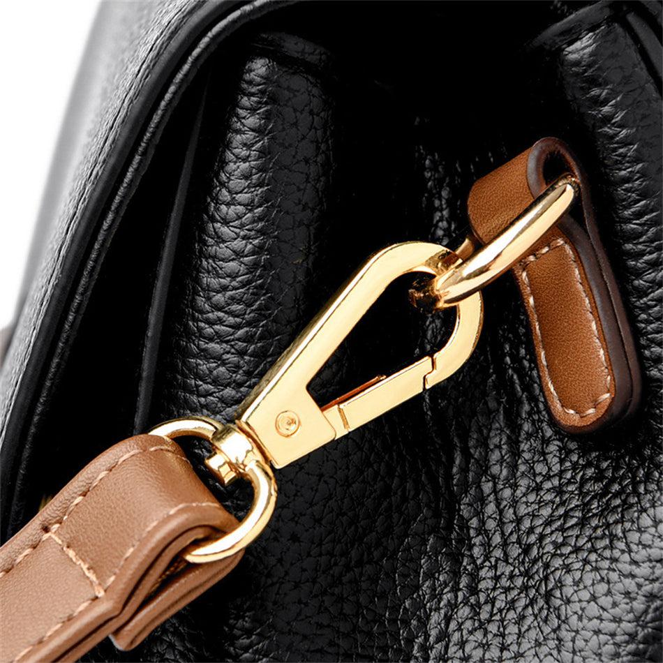 Medium Classical Leather Handbag - Beige