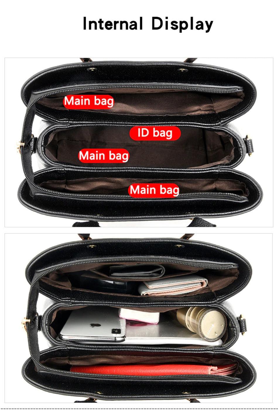 Medium Classical Leather Handbag - Black