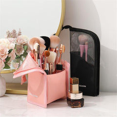 Medium Waterproof Cosmetic Brush Holder - Pink