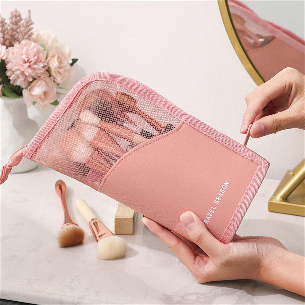 Medium Waterproof Cosmetic Brush Holder - Pink