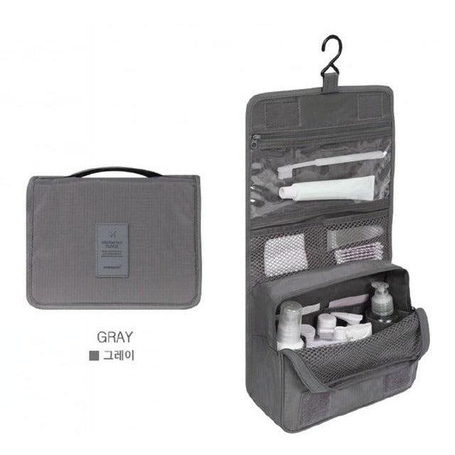 Medium Waterproof Makeup Storage Bag - Gray