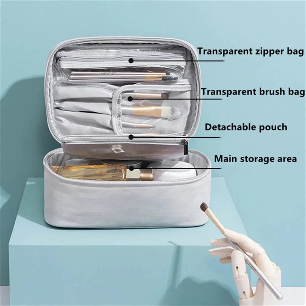 Medium Waterproof Makeup Storage Bag - Peach