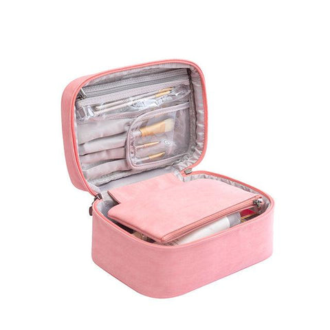 Medium Waterproof Makeup Storage Bag - Peach
