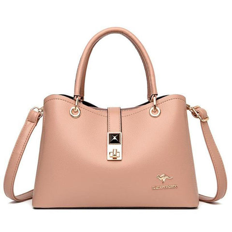 Modern women's handbag - pink