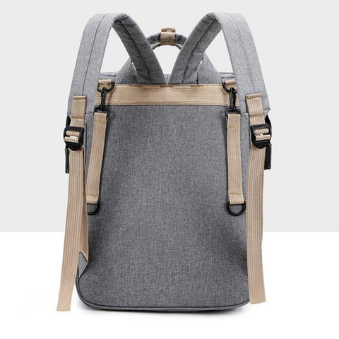Mother And Baby Fabric Backpack - Gray