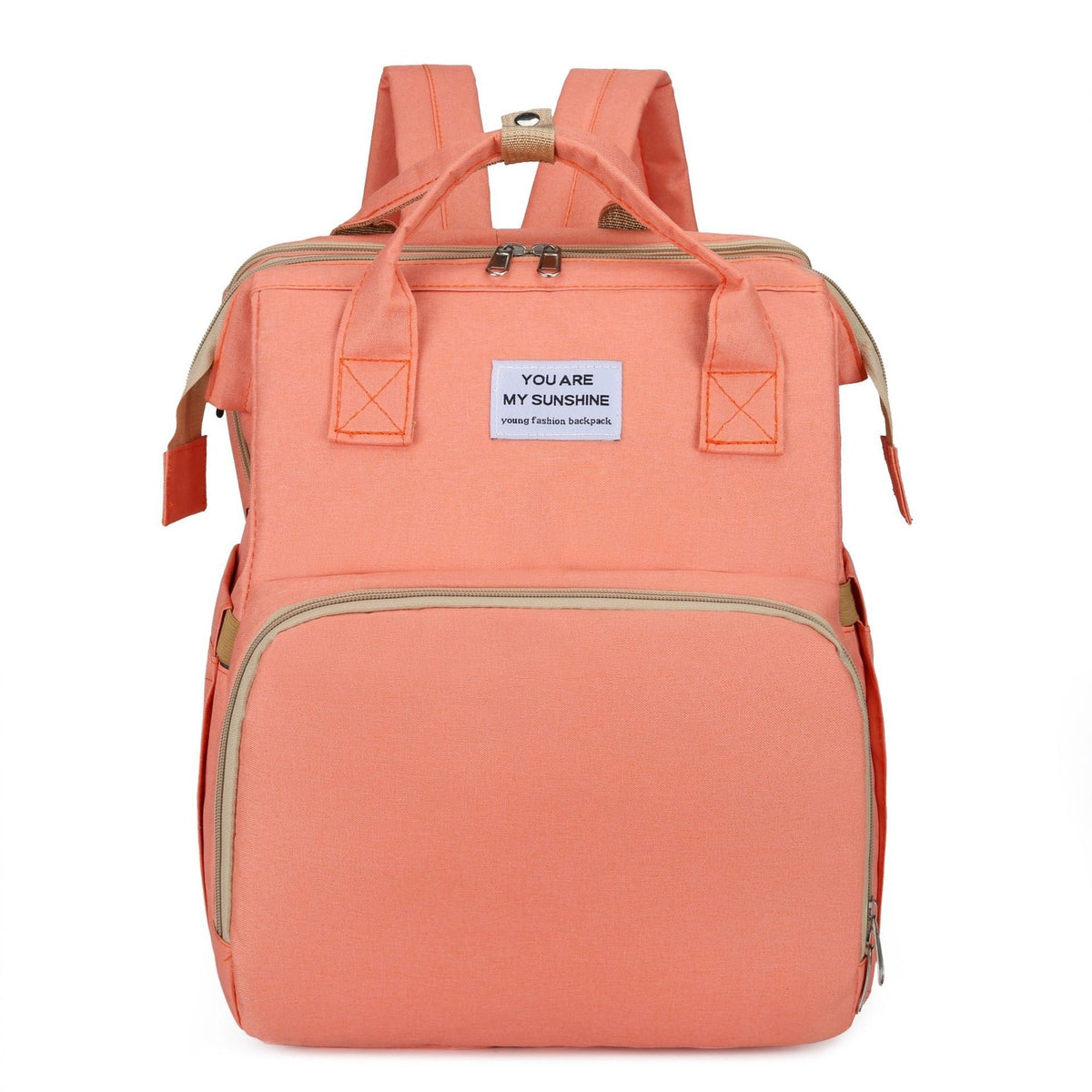 Mother And Baby Fabric Backpack - PinK