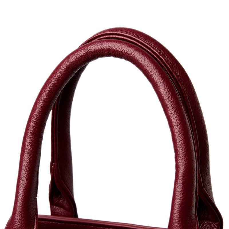 Practical women's hand bag of Flexible leather