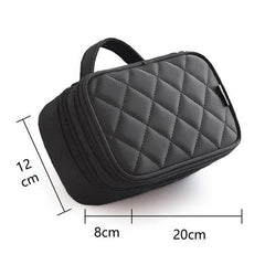 Quilted Black Travel makeup bag