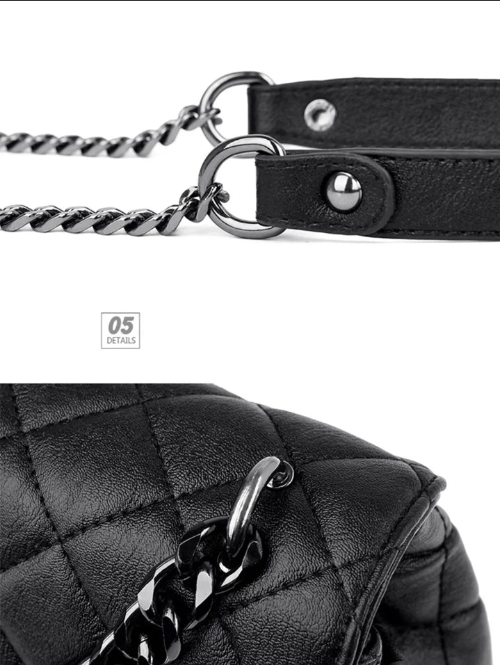 Small Classical Crossbody Chain Bag - Black