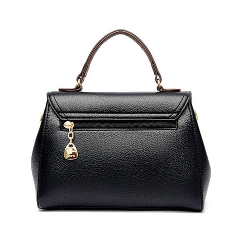 Small Classical Leather Handbag - Black