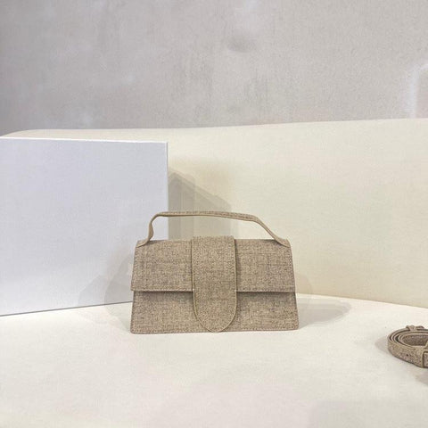 Small Leather Handbag - Khaki