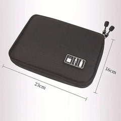 Small Waterproof Cables Organizer Bag - Black