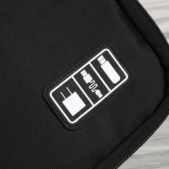 Small Waterproof Cables Organizer Bag - Black