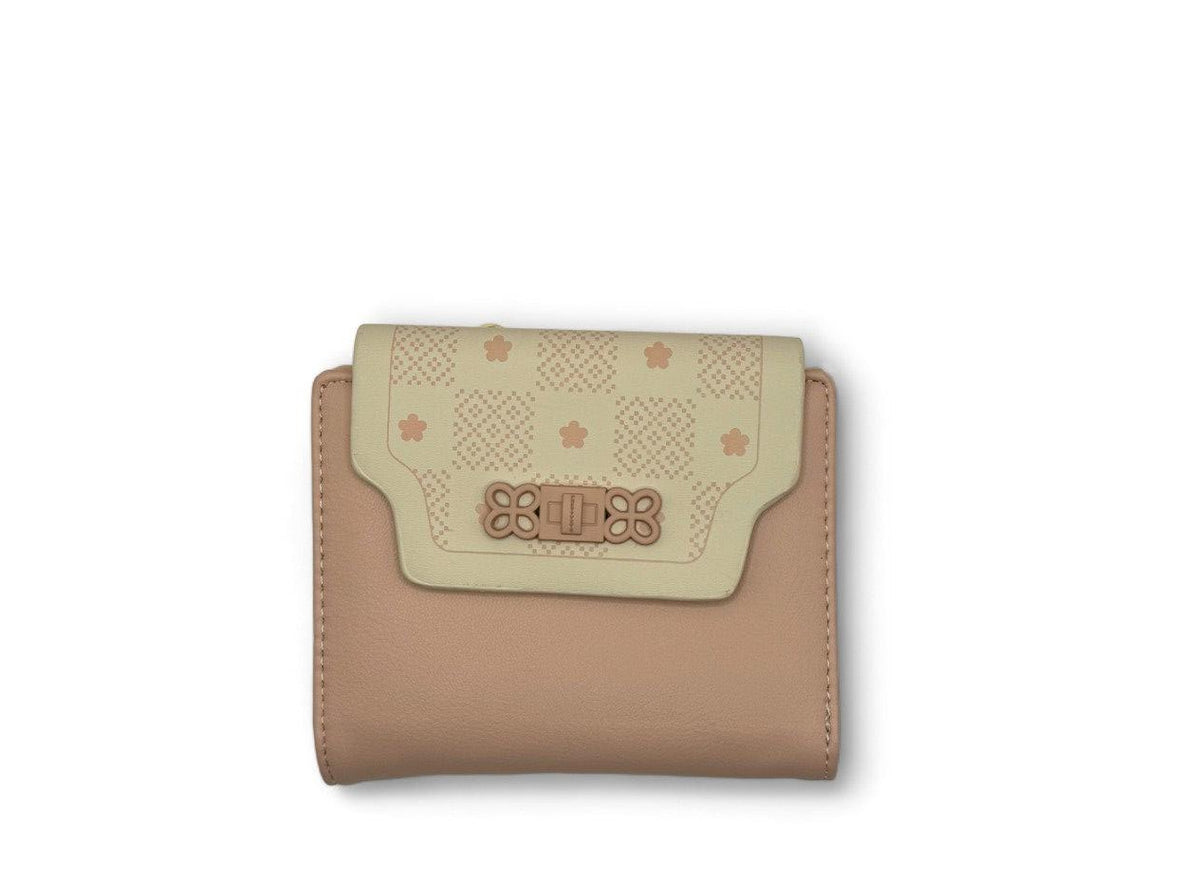 Small Leather Wallet with - Pink