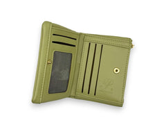 Small Leather Wallet with - Green