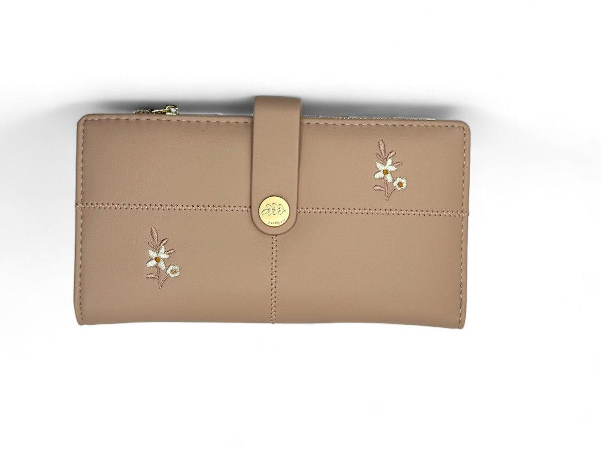 Small Leather Wallet with - Pink