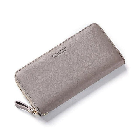 Women's wallet with card slots - gray