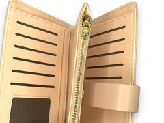 Small Leather Wallet with - Pink