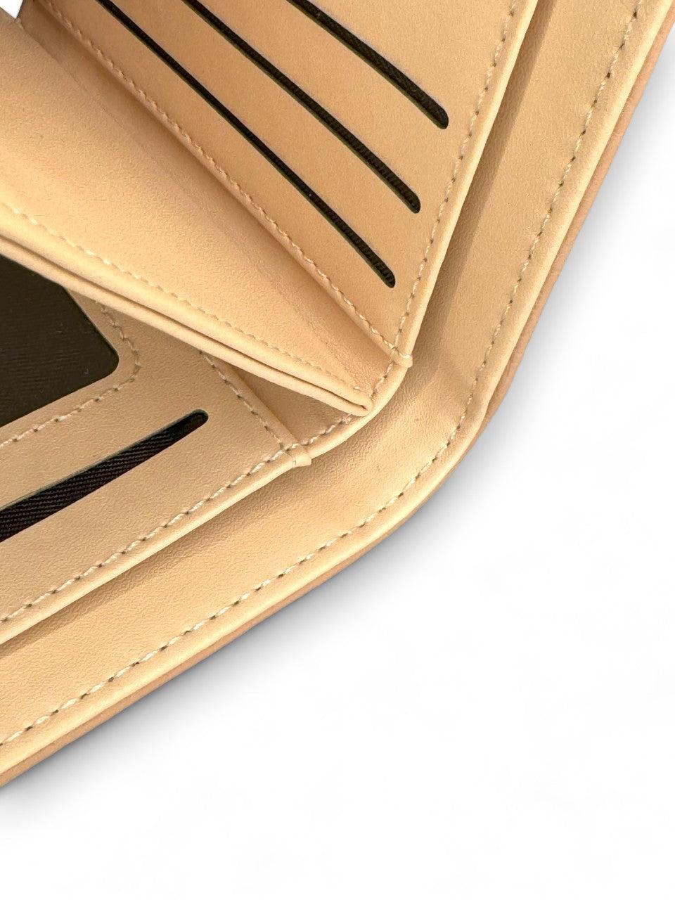 Small Leather Wallet with - Pink